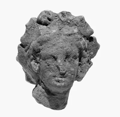 Head with Melon Coiffure and Wreath