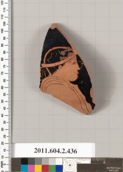 Terracotta fragment of a column-krater (bowl for mixing wine and water)