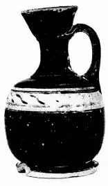 LEKYTHOS, SQUAT (ATHENIAN, BLACK PATTERN)