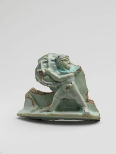 Faience vase fragment