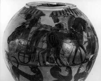 AMPHORA, NECK (ATHENIAN, BLACK-FIGURE)