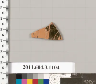 Terracotta fragment of a mastoid (drinking cup with narrow base) or a kyathos (cup-shaped ladle)