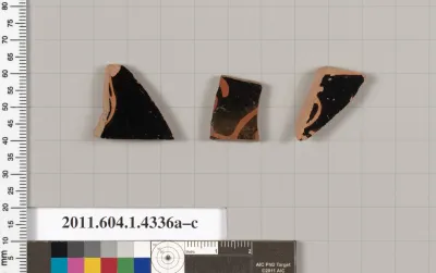 Terracotta fragments of kylikes (drinking cups)