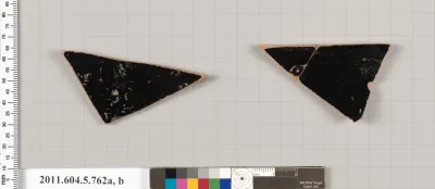 Terracotta fragments of kylikes (drinking cups)