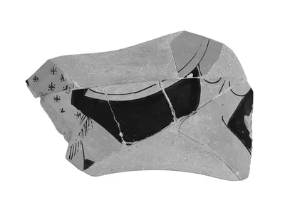 Attic Red-Figure Kylix Fragment (comprised of 6 Joined Fragments)