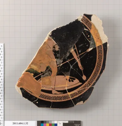 Terracotta fragment of a kylix (drinking cup)