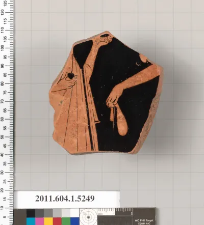 Terracotta fragment of a kylix (drinking cup)