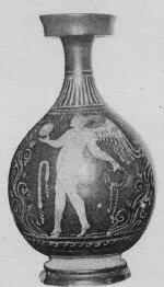 BOTTLE (SOUTH ITALIAN, GNATHIAN, BLACK GLAZE)