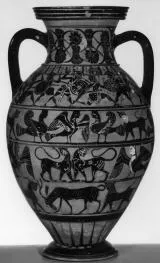 AMPHORA, NECK (ATHENIAN, BLACK-FIGURE)