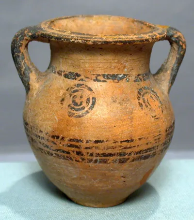 Terracotta miniature amphora