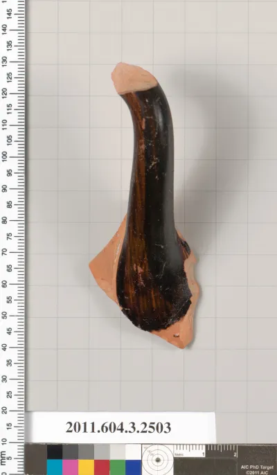 Terracotta fragment of a kylix (drinking cup)