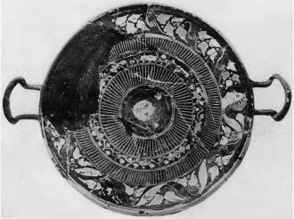 PLATE (SOUTH ITALIAN, GNATHIAN, BLACK GLAZE)