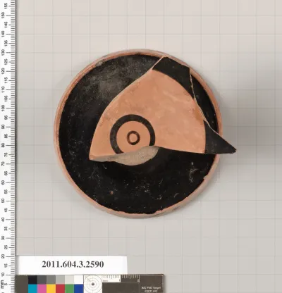Terracotta fragment of a kylix (drinking cup)