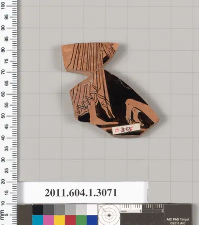 Terracotta fragment of a kylix (drinking cup)