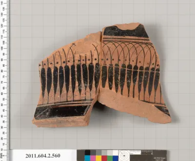 Terracotta fragment of a column-krater (bowl for mixing wine and water)