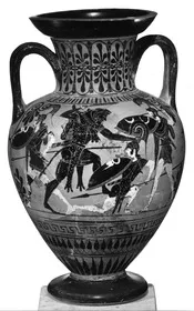 AMPHORA, NECK (ATHENIAN, BLACK-FIGURE)