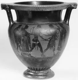 KRATER, COLUMN (ATHENIAN, BLACK-FIGURE)