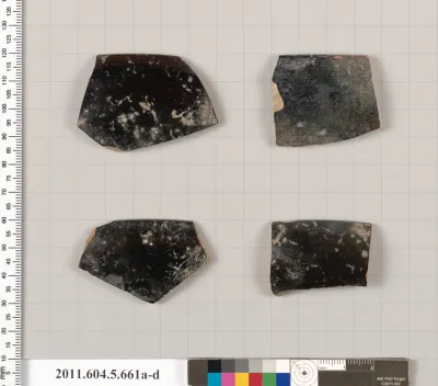 Terracotta rim fragments of kylikes (drinking cups)