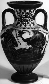 AMPHORA, NECK (ATHENIAN, BLACK-FIGURE)