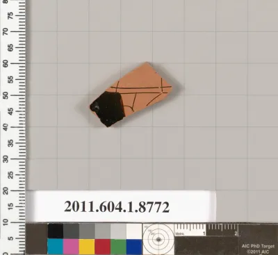 Terracotta fragment of a kylix (drinking cup)