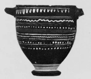 SKYPHOS (SOUTH ITALIAN, GNATHIAN, BLACK GLAZE)
