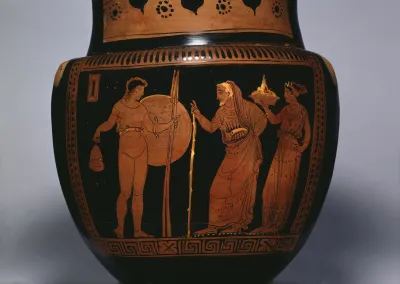 Krater m. Knotenhenkeln (Apulische Amphora a colonnette)