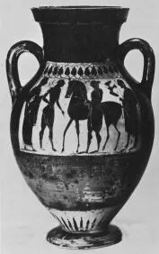 AMPHORA, BELLY, TYPE B (ATHENIAN, BLACK-FIGURE)