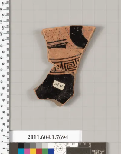 Terracotta fragment of a kylix (drinking cup)