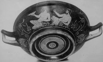 CUP, STEMLESS (ATHENIAN, RED-FIGURE)