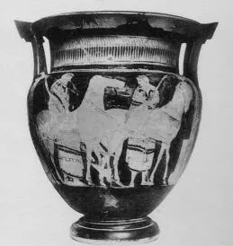 KRATER, COLUMN (ATHENIAN, RED-FIGURE)