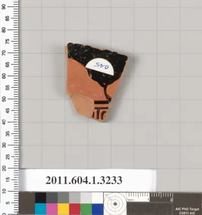 Terracotta fragment of a kylix (drinking cup)