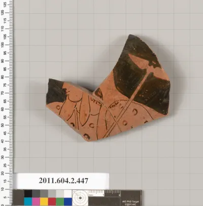 Terracotta fragment of a column-krater (bowl for mixing wine and water)