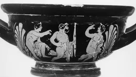 CUP, STEMLESS (ATHENIAN, RED-FIGURE)