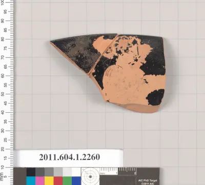 Terracotta rim fragment of a kylix (drinking cup)